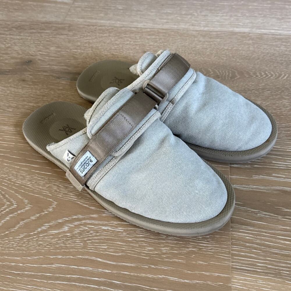 Suicoke Men's Zavo Slip On Slippers Size US 10 Beige